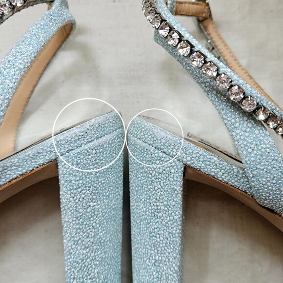 Badgley Mischka Tasmine heeled evening sandals sz 9.5 for bridal or guest - Picture 11 of 11